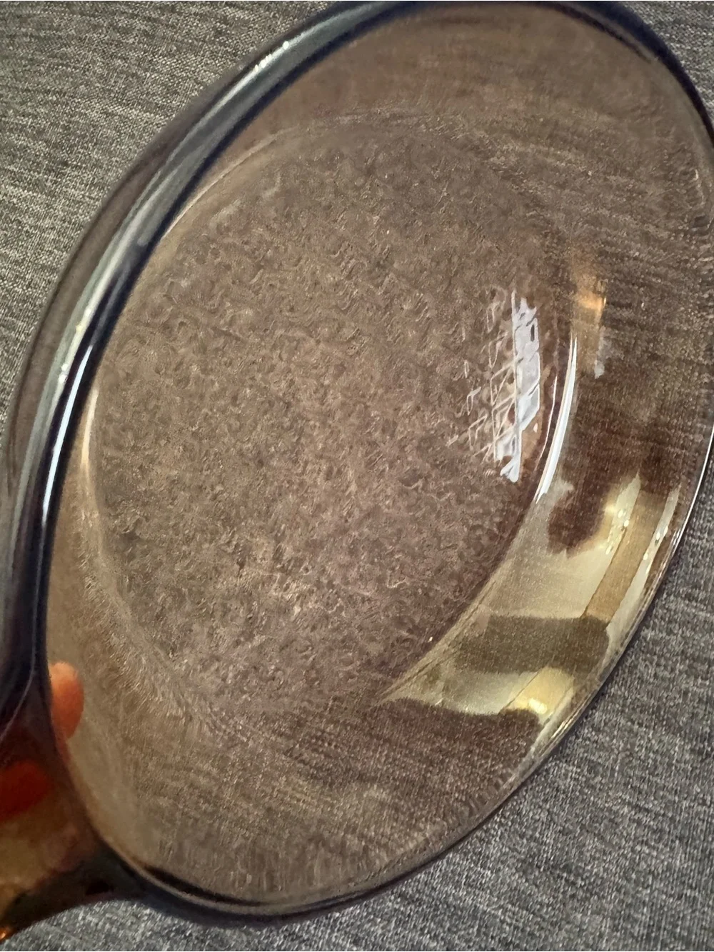 Vintage Corning Ware Pyrex Amber 7 Inch Waffle Bottom‎ Frying Pan Skillet USA